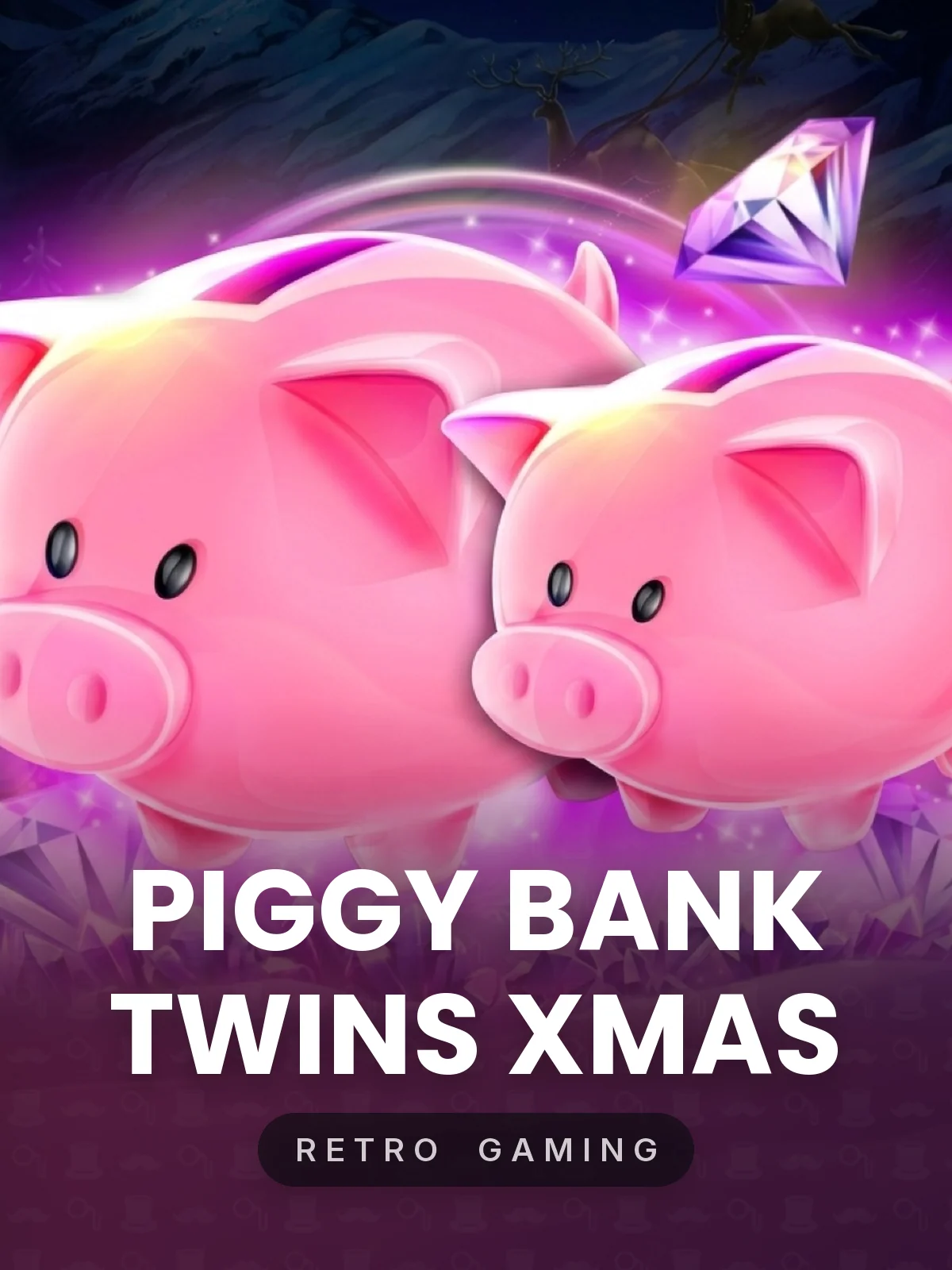 Piggy Bank Twins Xmas
